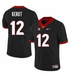 Men Georgia Bulldogs #12 Christian Kerut College Football Jerseys Sale-Black