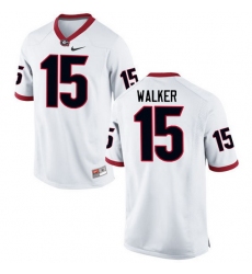 Men Georgia Bulldogs #15 DAndre Walker College Football Jerseys-White