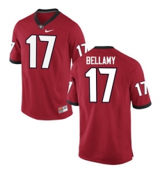 Men Georgia Bulldogs #17 Davin Bellamy College Football Jerseys-Red