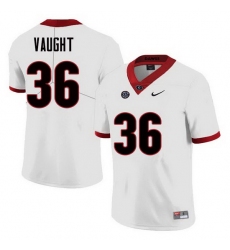 Men Georgia Bulldogs #36 Bender Vaught College Football Jerseys Sale-White