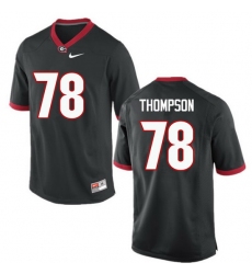 Men Georgia Bulldogs #78 Trenton Thompson College Football Jerseys-Black