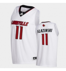 Men Louisville Cardinals Quinn Slazinski College Basketball White Swingman 2020 21 Jersey