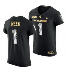 Michigan State Spartans Jayden Reed 2021 22 Golden Edition Limited Football Black Jersey