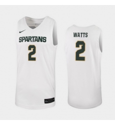 Michigan State Spartans Rocket Watts White Replica Men'S Jersey