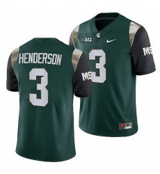 Michigan State Spartans Xavier Henderson Green College Football Men Jersey