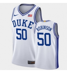 Duke Blue Devils Justin Robinson White Authentic Men'S Jersey