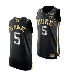 Duke Blue Devils Mason Plumlee Black Golden Edition Nba Alumni Jersey