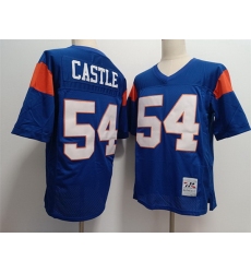 Blue Mountain State 54 Thad Castle Blue Stitched Football Jersey