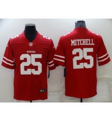 Nike 49ers 25 Elijah Mitchell Red Vapor Limited Jersey