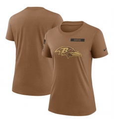 Women Baltimore Ravens 2023 Brown Salute To Service Legend Performance T Shirt