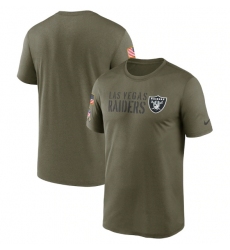 Men Las Vegas Raiders Olive 2022 Salute To Service Legend Team T Shirt