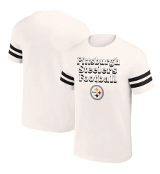 Men Pittsburgh Steelers Cream X Darius Rucker Collection Vintage T Shirt