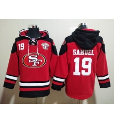 San Francisco 49ers Red Sitched Pullover Hoodie #19 Deebo Samuel