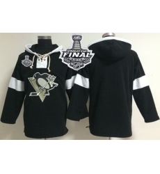 Men Pittsburgh Penguins Blank Black Pullover 2016 Stanley Cup Final Patch NHL Hoodie