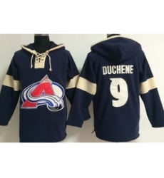 Colorado Avalanche 9 Matt Duchene Blue Pullover Hoodie Jersey