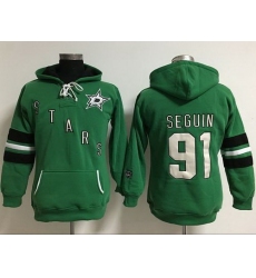 Dallas Stars 91 Tyler Seguin Green Women Old Time Heidi Hoodie NHL Hoodie