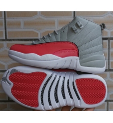 Air Jordan 12 Retro 2019 New Grey Red Men Shoes