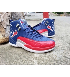 Air Jordan 12 Retro Houston Texans Version Men Shoes Navy Red