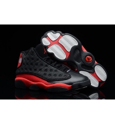 Girls Air Jordan 13 Retro GS Black and Red Men Shoes