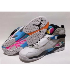 Air Jordan 8 Retro White Grey Blue Men Shoes