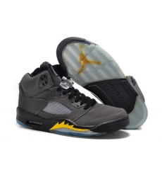 Air Jordan 5 Men Shoes Gray Yellow