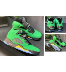 Air Jordan 5 Retro Oregon Ducks Green Yellow Men Shoes