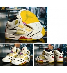 Air Jordan 5 Retro Yellow Gold Men Basketball Shoes