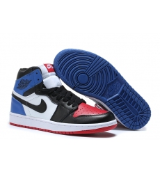 Air Jordan 1 Women Shoes Black Blue White Red