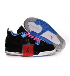 Air Jordan 4 IV Shoes 2013 Womens Black Blue Pink