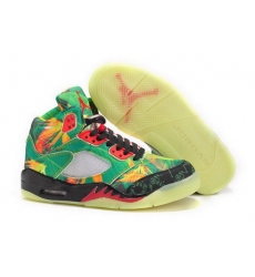 Air Jordan 5 Shoes 2015 Womens Maple Leaf Green Black