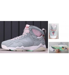 Air Jordan 7 Retro Women Shoes Gray Pink Rabbit