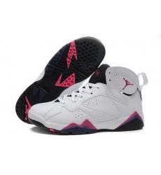 Air Jordan 7 Shoes 2015 Womens White Black Pink