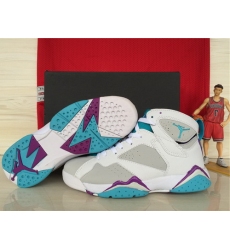 Air Jordan 7 Shoes 2015 Womens White Grey Purple