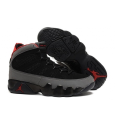 Air Jordan 9 Women Shoes Black Grey