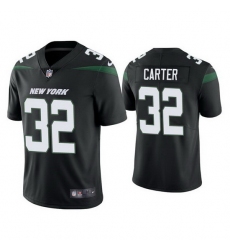 New York Jets 32 Michael Carter 2021 Black Vapor Untouchable Limited Stitched Jersey