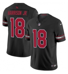 Men Arizona Cardinals 18 Marvin Harrison Jr Black 2024 Draft F U S E  Vapor Untouchable Limited Stitched Football Jersey