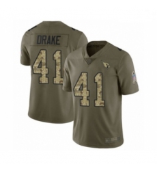 Men Arizona Cardinals #41 Kenyan Drake Limited Olive Camo 2017 Salute to Service Football Jersey