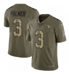 Men Nike Arizona Cardinals 3 Carson Palmer Limited OliveCamo 2017 Salute to Service NFL Jersey