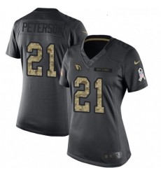 Womens Nike Arizona Cardinals 21 Patrick Peterson Limited Black 2016 Salute to Service NFL Jersey