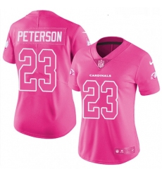 Womens Nike Arizona Cardinals 23 Adrian Peterson Limited Pink Rush Fashion NFL Jersey