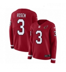 Womens Nike Arizona Cardinals 3 Josh Rosen Limited Red Therma Long Sleeve NFL Jersey