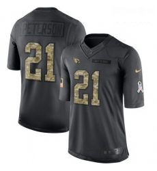 Youth Nike Arizona Cardinals 21 Patrick Peterson Limited Black 2016 Salute to Service NFL Jersey