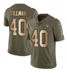 Youth Nike Arizona Cardinals 40 Pat Tillman Limited OliveGold 2017 Salute to Service NFL Jersey