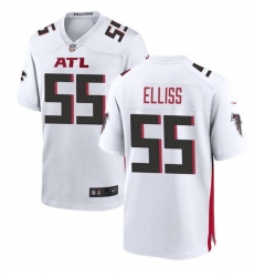 Men Atlanta Falcons 55 Kaden Elliss White Stitched Football Game Jersey