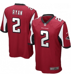 Men Nike Atlanta Falcons 2 Matt Ryan Game Red Team Color NFL Jersey