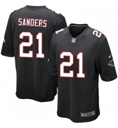 Men Nike Atlanta Falcons 21 Deion Sanders Game Black Alternate NFL Jersey