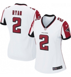 Womens Nike Atlanta Falcons 2 Matt Ryan Game White NFL Jersey