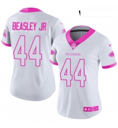 Womens Nike Atlanta Falcons 44 Vic Beasley Limited WhitePink Rush Fashion NFL Jersey