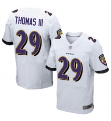 Men  Earl Thomas III Elite White Road Jersey Baltimore Ravens Football  29