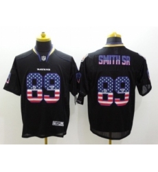 Nike baltimore ravens 89 Steve Smith Sr Black USA Flag Fashion Elite NFL Jersey